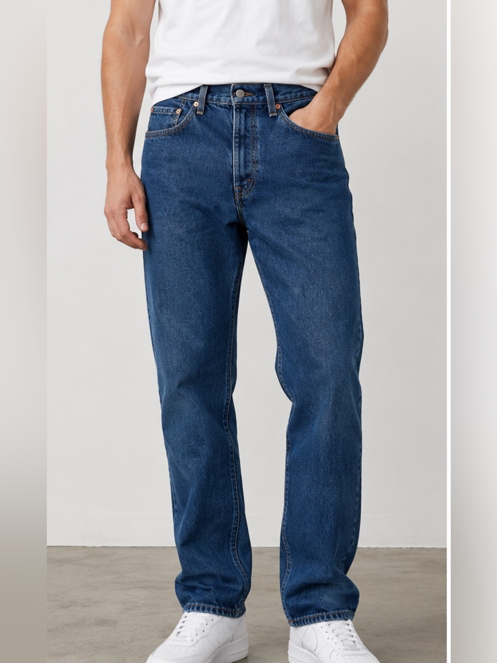Vintage Men’s Levi's Classic Slim Straight Navy Blue Denim Jeans
